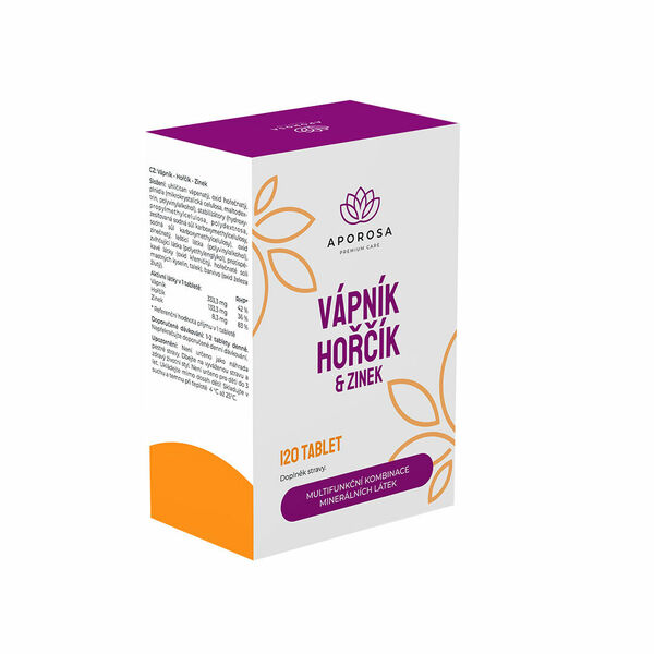 Aporosa Vápník + Hořčík + Zinek 120 ks porovnat ceny