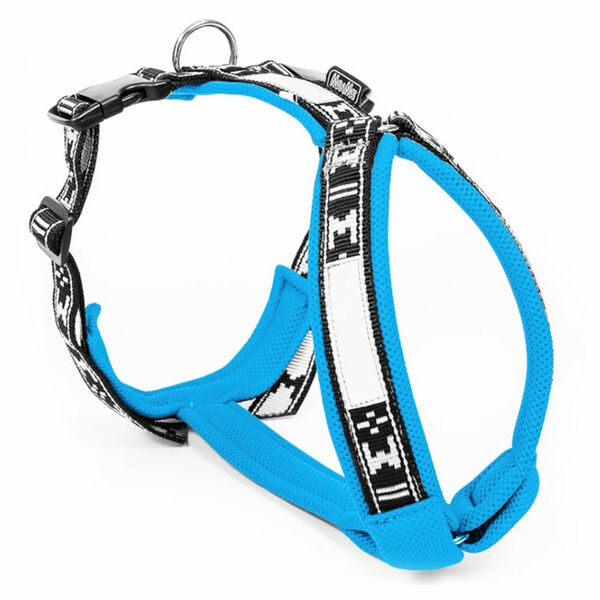 MANMAT Smart postroj pro psy alpský modrý-stříbrný 1 ks, Velikost: L porovnat ceny