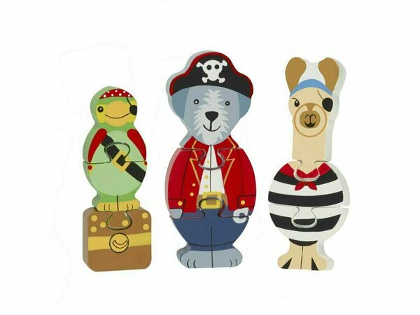 Orange Tree Toys Mini puzzle, Zvířecí piráti 3ks porovnat ceny
