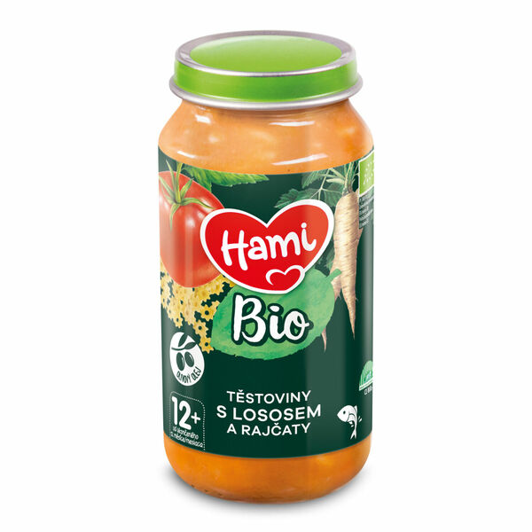Hami BIO masozeleninový příkrm Těstov. s lososem a rajčaty 250 g porovnat ceny