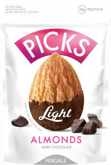 PICKS Slané mandle v hořké čokoládě 90g porovnat ceny