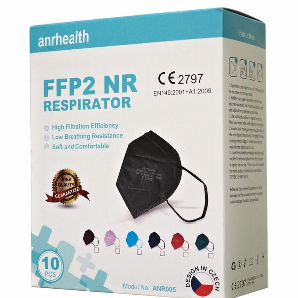 ANRHEALTH ANR005 FFP2 NR Respirátor barevný mix 10 kusů porovnat ceny