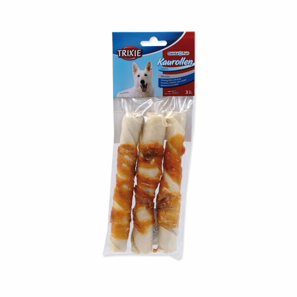 Trixie Pochoutka DentaFun buvolí kůže obalená kachním rolky 140 g 3 ks porovnat ceny