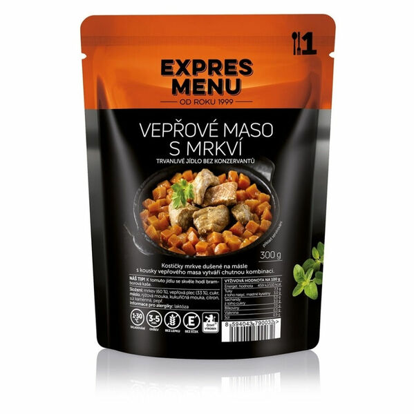 EXPRES MENU Vepřové s mrkví  bez lepku 1 porce porovnat ceny