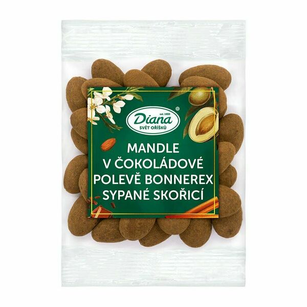 Diana Company Mandle v čokoládové polevě bonnerex sypané skořicí 100g porovnat ceny