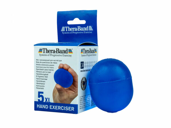 THERA-BAND Hand Exerciser posilovač rukou tvrdé gelové modré vajíčko XL porovnat ceny