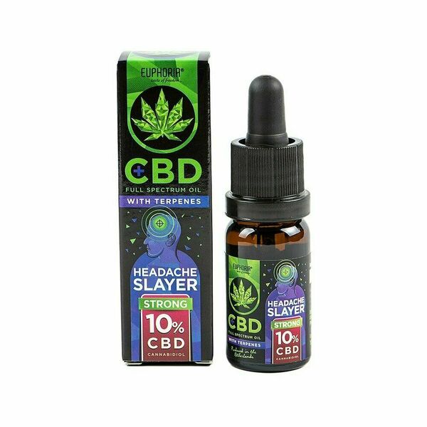 Euphoria CBD olej 10% s terpeny HEADACHE SLAYER 10ml porovnat ceny