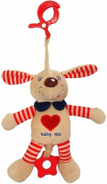 Plyšová hračka s vibrací Baby Mix pejsek červený porovnat ceny
