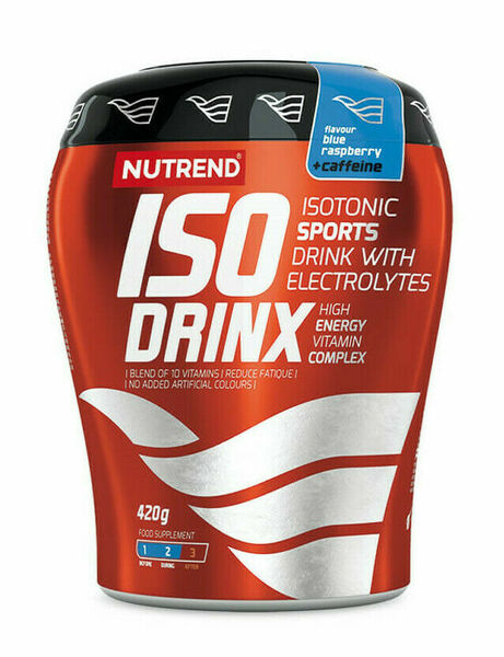 Nutrend Isodrinx with caffeine modrá malina 420g porovnat ceny