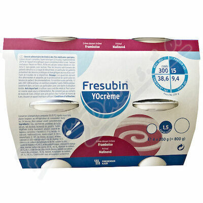 FRESUBIN YOCREME PŘÍCHUŤ MALINOVÁ perorální SOL 4X200G porovnat ceny