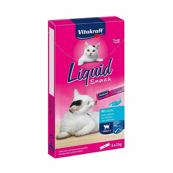 Vitakraft Liquid Snack omega 3 losos 6x15 g porovnat ceny