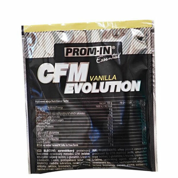 PROM-IN Essential Evolution CFM Protein 80 vanilka vzorek 30 g porovnat ceny