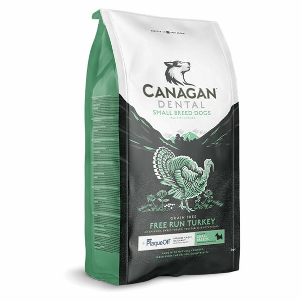 CANAGAN Small Breed Dental Free run turkey granule pro psy, Hmotnost balení: 6 kg porovnat ceny