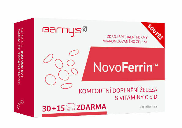Barny's  Barny‘s NovoFerrin 30 kapslí + 15 kapslí ZDARMA porovnat ceny