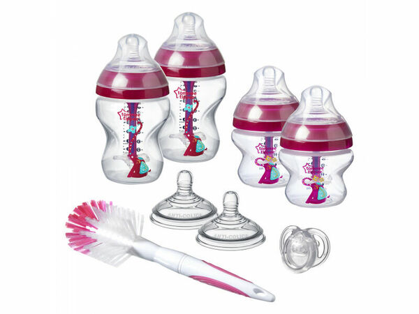 Tommee Tippee Sada kojeneckých lahviček C2N Anti-colic s kartáčem, pink porovnat ceny