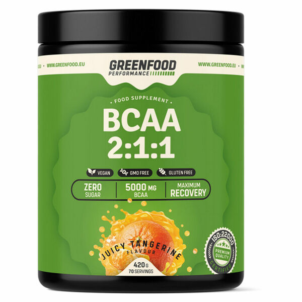 GREENFOOD NUTRITION Performance BCAA 2:1:1 šťavnatá mandarinka 420 g porovnat ceny