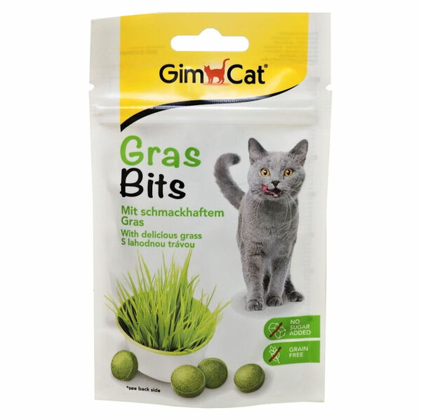 GIMCAT GrasBits Tablety s kočičí trávou 40 g porovnat ceny
