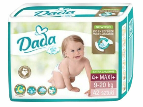 DADA Pleny jednorázové Extra Soft Maxi, vel. 4+ ( 9-20 kg), 42ks porovnat ceny