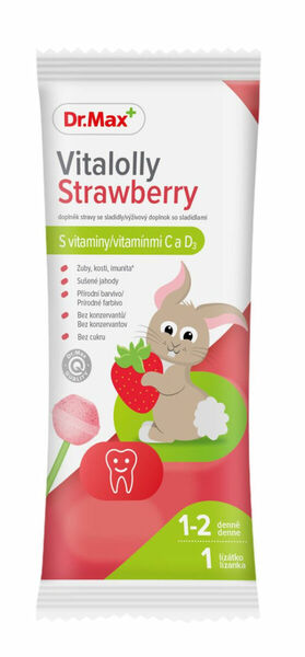 Dr.Max Vitalolly Strawberry lízátko 1 ks porovnat ceny