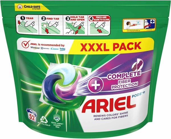 Ariel Fiber Protection, gelové kapsle na praní 52 ks porovnat ceny