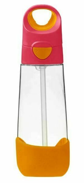 B.box Lahev na pití s brčkem růžová/oranžová 600ml porovnat ceny
