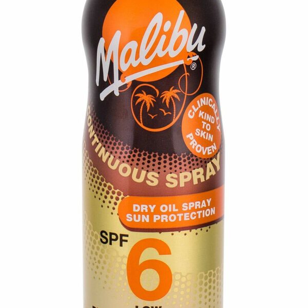 MALIBU Continuous Spray SPF6 Opalovací přípravek na tělo Dry Oil 175 ml porovnat ceny