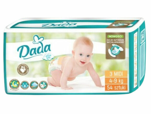 DADA Pleny jednorázové Extra Soft Midi vel. 3 (4-9 kg), 54ks porovnat ceny