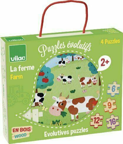 Vilac Dřevěné puzzle 4v1 - Farma porovnat ceny