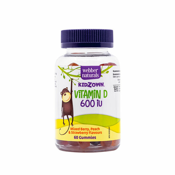 Webber Naturals Kidzown Vitamin D 600 IU 60 tablet porovnat ceny