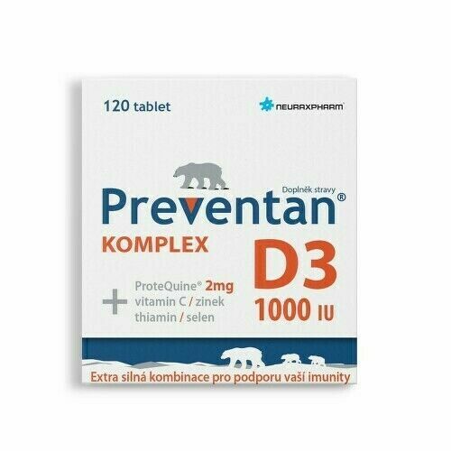 Preventan Komplex D3 1000IU 120 tablet porovnat ceny