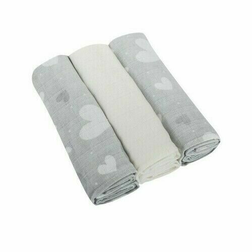 Bomimi Pleny bavlna Premium 80x70cm srdíčko-šedá 3ks porovnat ceny