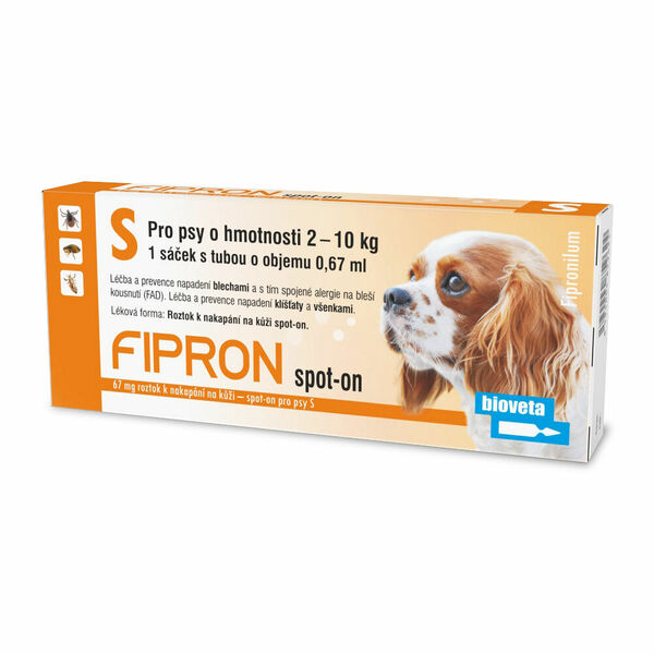 BIOVETA Fipron 67 mg Spot-on Dog S 1x0,67 ml (pes 2-10 kg) porovnat ceny