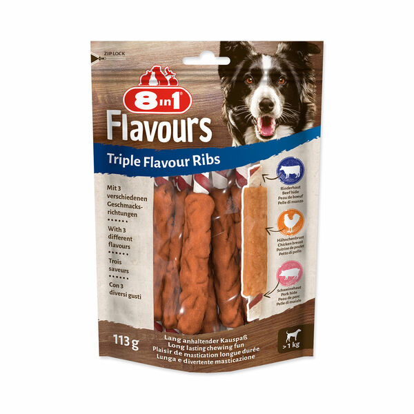 8in1 Pochoutka Triple Flavour žebírko žvýkací 6 ks porovnat ceny