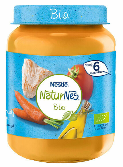 Naturnes NESTLÉ BIO dětský příkrm mrkev, rajčata s krůtím masem 190 g porovnat ceny