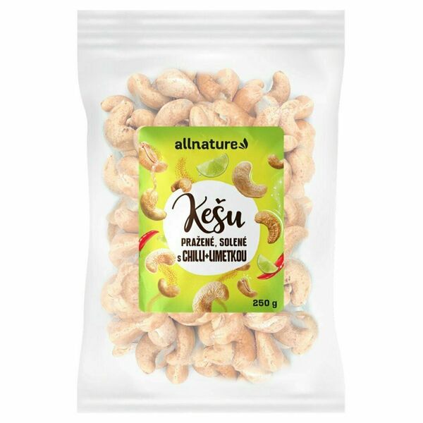 Allnature Kešu ořechy pražené solené s chilli a limetkou 250 g porovnat ceny