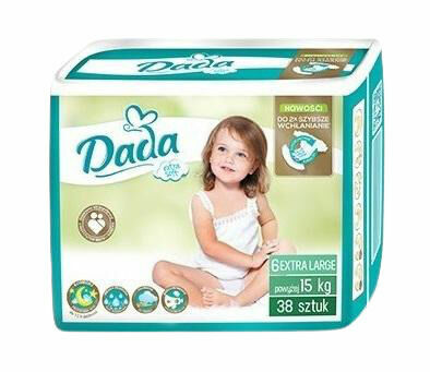 DADA Pleny jednorázové Extra Soft XL vel. 6 (15+ kg), 38ks porovnat ceny