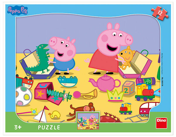Dino Deskové puzzle Peppa pig si hraje 12 dílků porovnat ceny