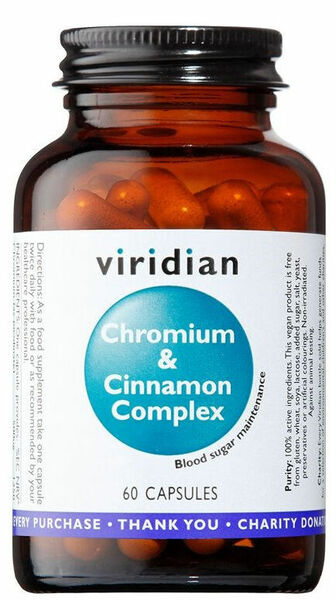 Viridian  Chromium & Cinnamon Complex 60 kapslí porovnat ceny