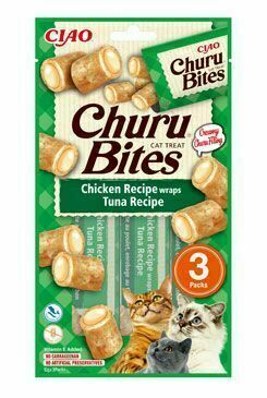 Churu Cat Bites Chicken Wraps&tuna Purée 3x10g porovnat ceny