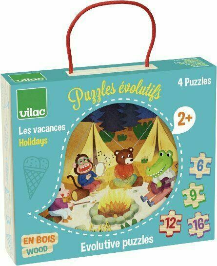 Vilac Dřevěné puzzle 4v1 - Dobrodružství porovnat ceny