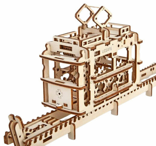 Ugears  3D dřevěné mechanické puzzle Kabinová lanovka s tratí porovnat ceny