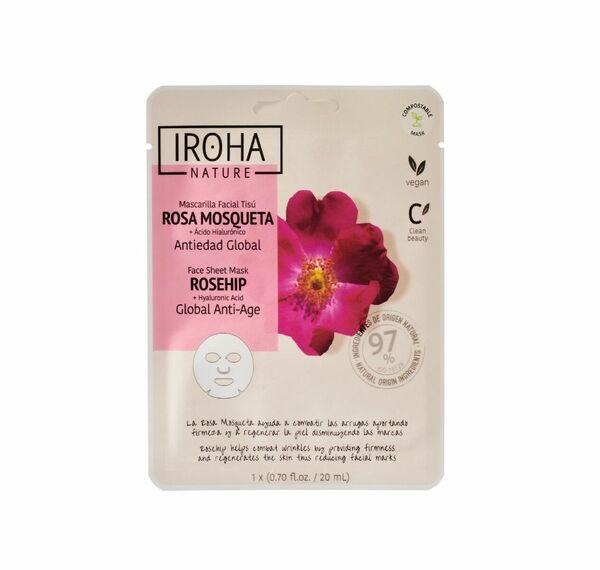 Iroha nature Obličejová maska Anti-Age Šípek 20 ml porovnání ceny