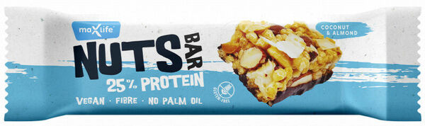 Max Sport NUTS Bar Oříšková tyčinka s proteinem, Kokos/mandle 40g porovnat ceny