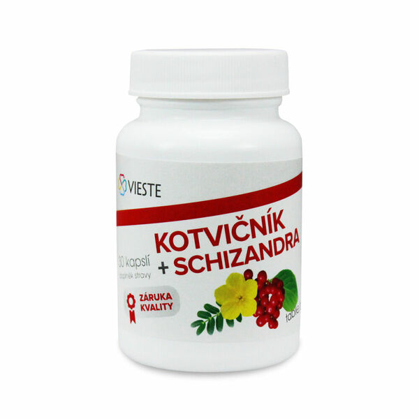 VIESTE Kotvičník + Schizandra 30 kapslí porovnat ceny