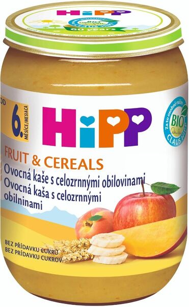 HiPP  BIO Ovocná kaše s celozrnnými obilovinami 190g porovnat ceny