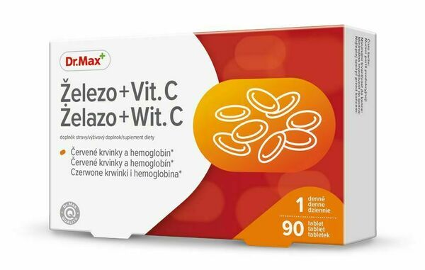 Dr.Max Železo + Vit. C 90 tablet porovnat ceny
