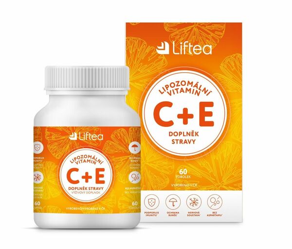 Liftea Lipozomální vitamín C + E 60 tobolek porovnat ceny