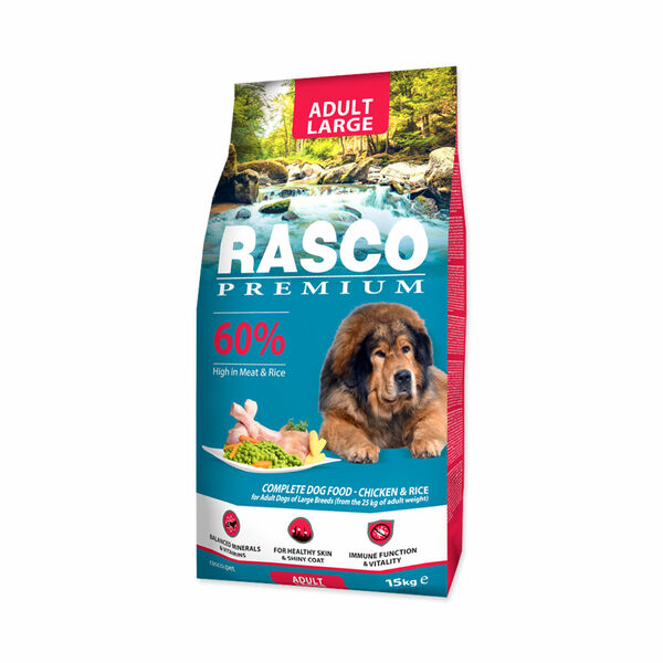 Rasco Premium Adult Large Kuře s rýží granule 15 kg porovnat ceny
