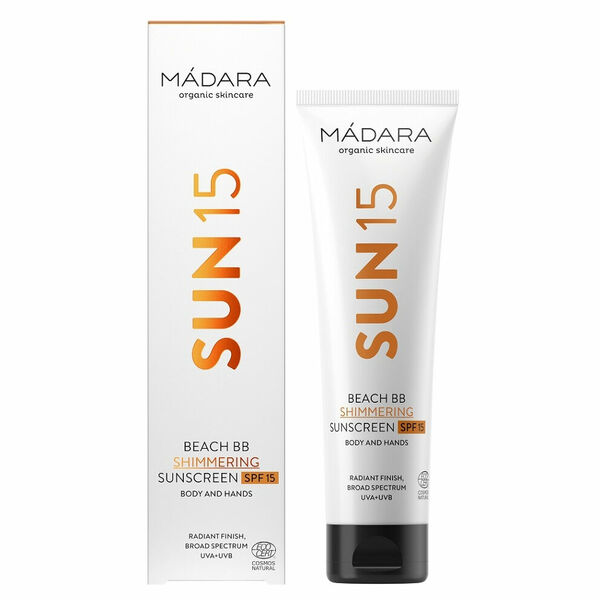 MÁDARA Sun15 Třpytivý opalovací BB krém na tělo a ruce SPF15 100 ml porovnat ceny