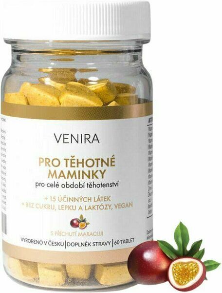Venira vitamíny pro těhotné ženy, 1-3 trimestr, maracuja 60 ks porovnat ceny